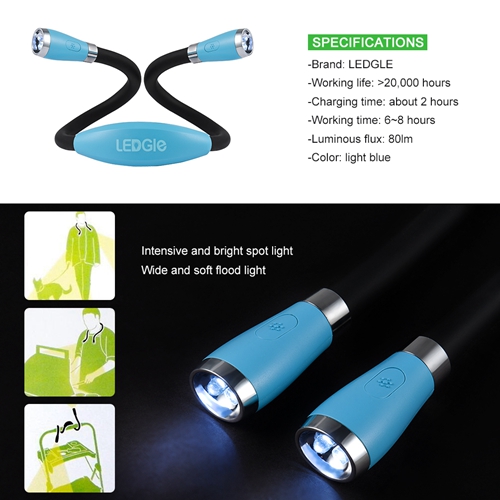 Feux De Course Rechargeables LED Clip 12 Lampes - Lot De 2