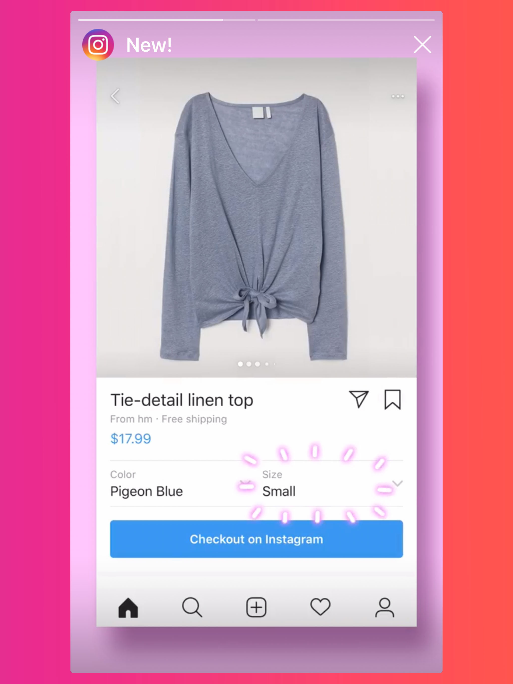 Checkout in Instagram
