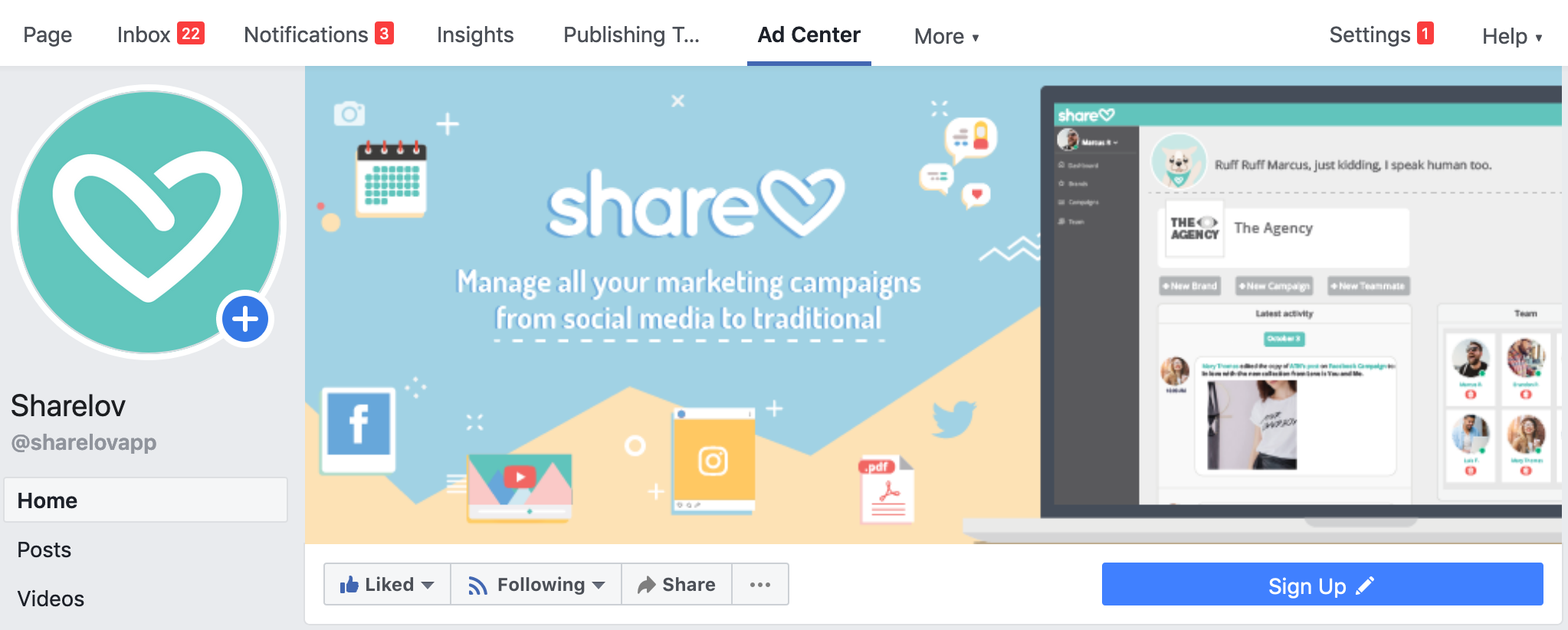 Sharelov Facebook Profile