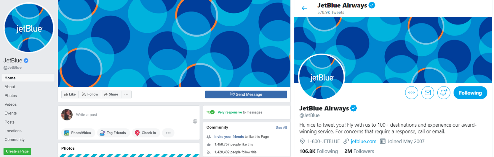 brand alignment example facebook and twitter