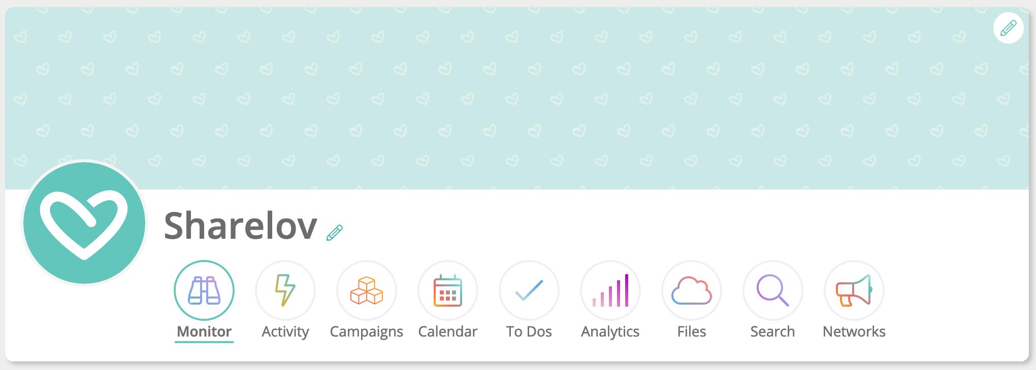 Sharelov monitor page