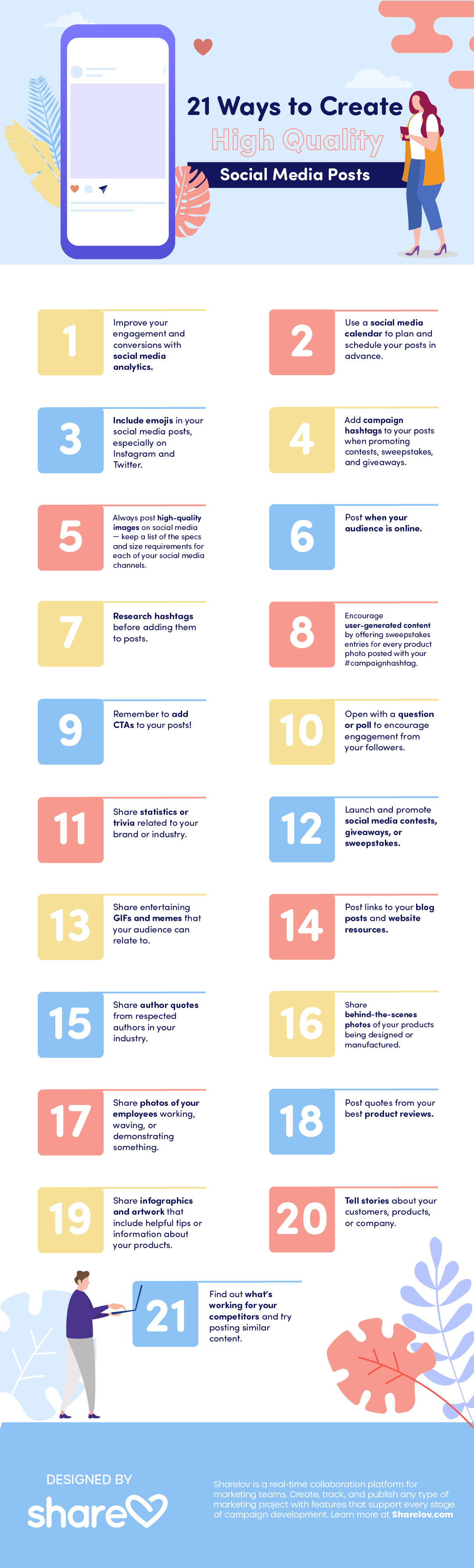21 ways to create high quality social media posts