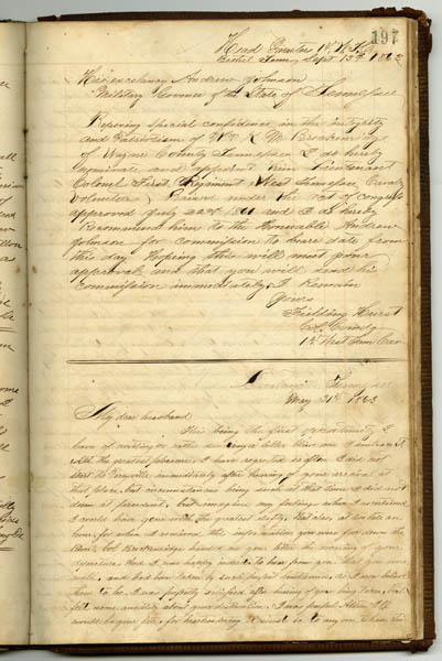 Copy of letter from M. E. Scott