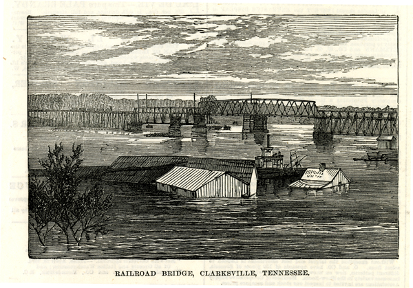 Cumberland River Flood, Clarksville, Tennessee 1874