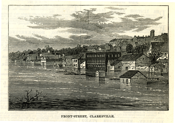 Cumberland River Flood, Clarksville, Tennessee 1874