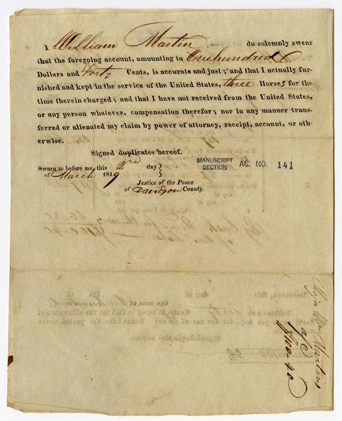 Maj. William Martin compensation claim [2]