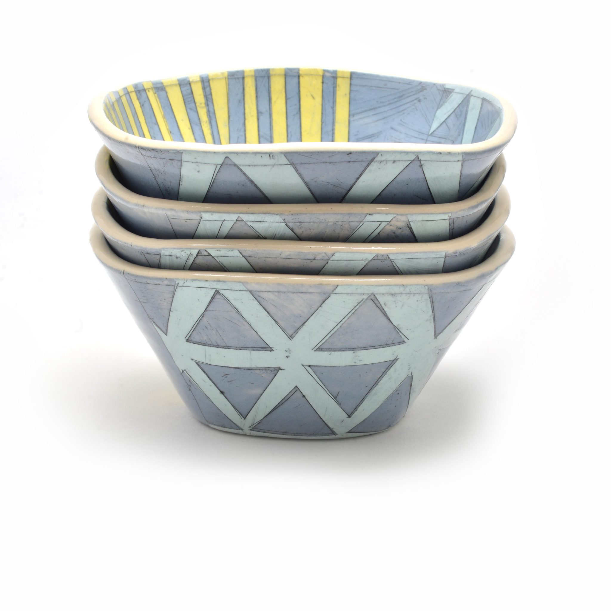 Stenciled Ceramic Cereal Bowl Southern Highland Craft Guild