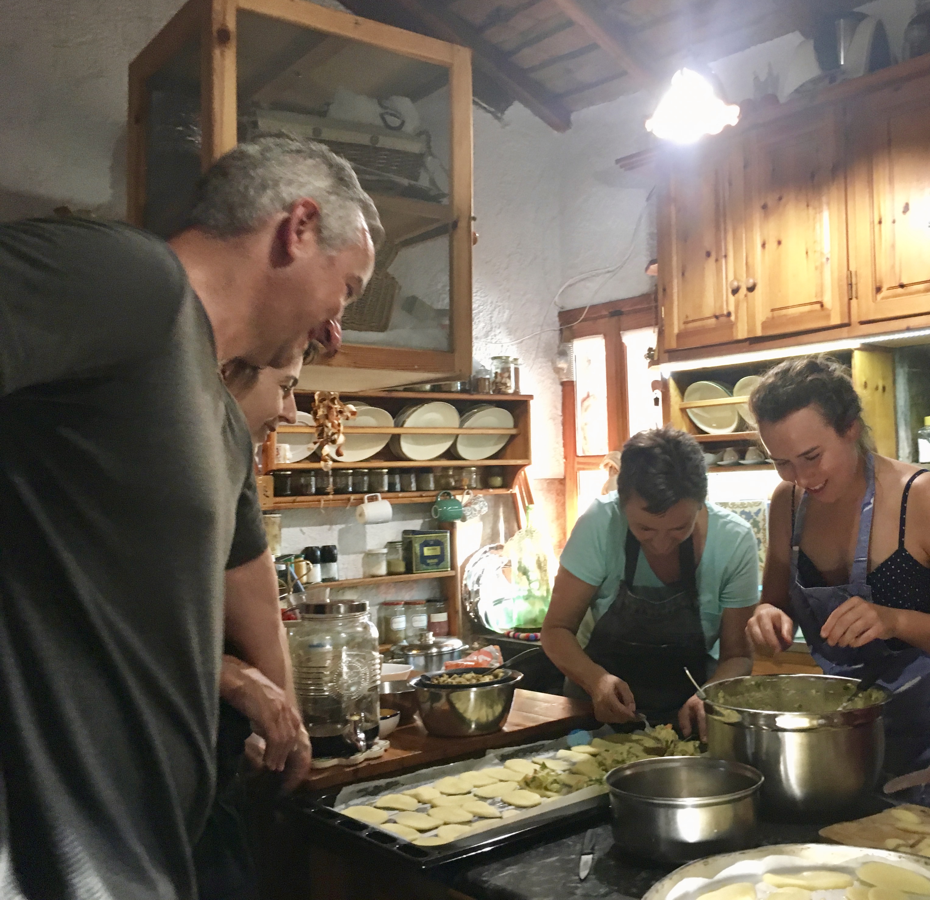Veronica cooking with Eleni