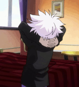 Killua as a cat gif