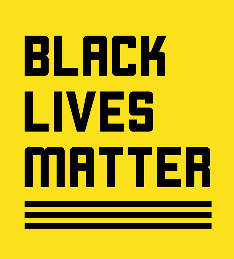 Yellow logo black lives matter