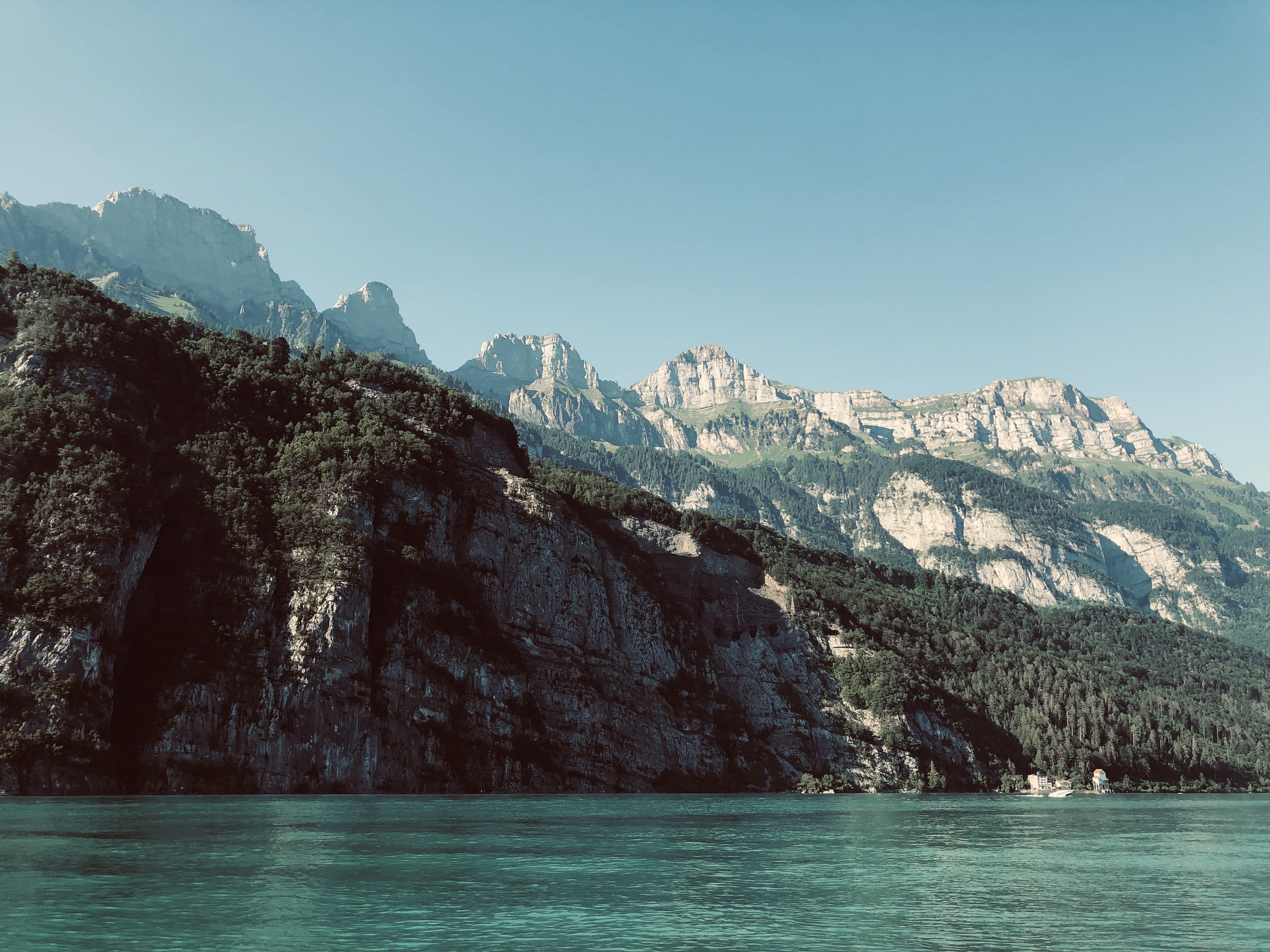 View from Lake Walen to the Churfirsten
