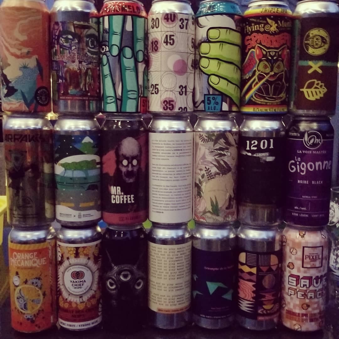 Cannettes bières Québécoises