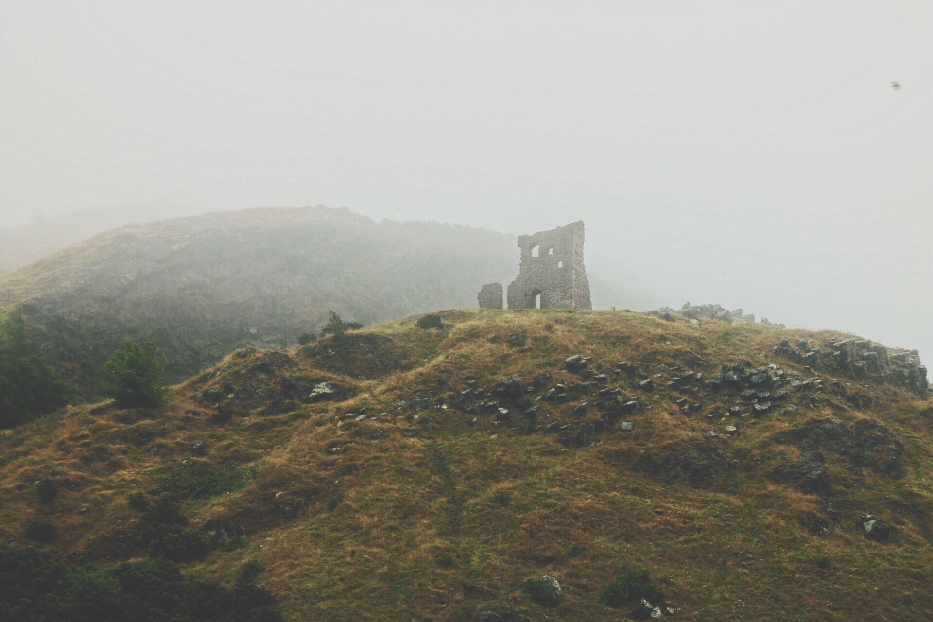 Arthur's Seat ruin in Edinburgh, Scotland