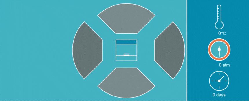1. HIGH PRESSURE, HIGH TEMPERATURE: A seed diamond is placed in a capsule with graphite and a catalytic alloy solution. Under high pressure and temeprature, carbon molecules from the graphite are deposited onto the seed crystal to form diamond.