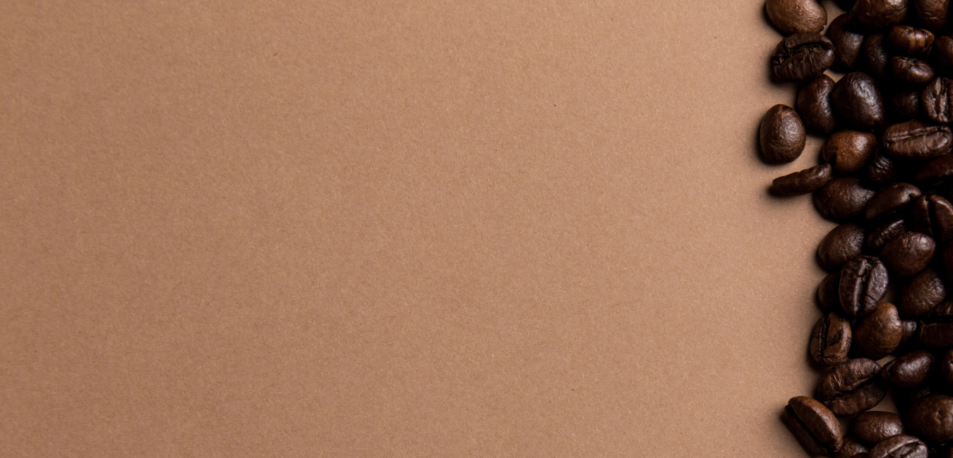 Scattered coffee beans