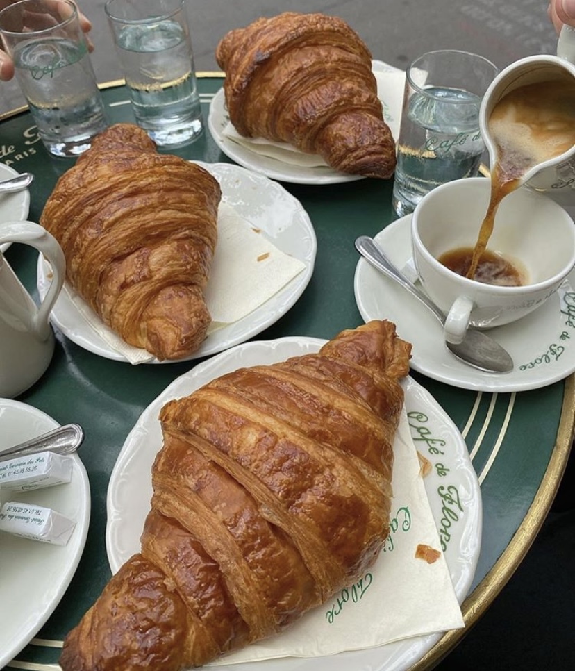 Croissant and coffee