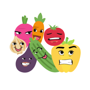 smiling vegetables