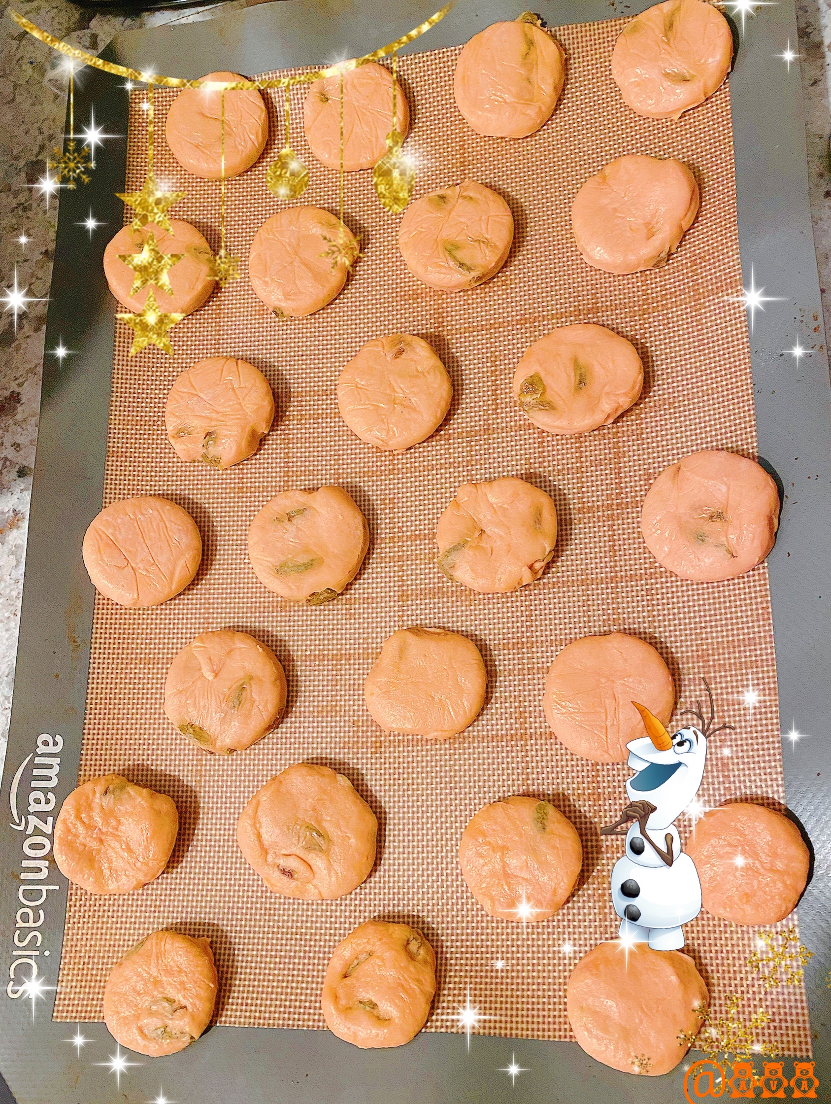 Sweet Potato Raisin Cookies Pre-Baking