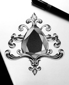 diamond-with-ornaments