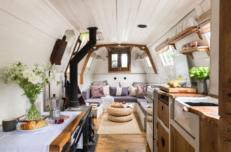 Interior of Narrowboat.