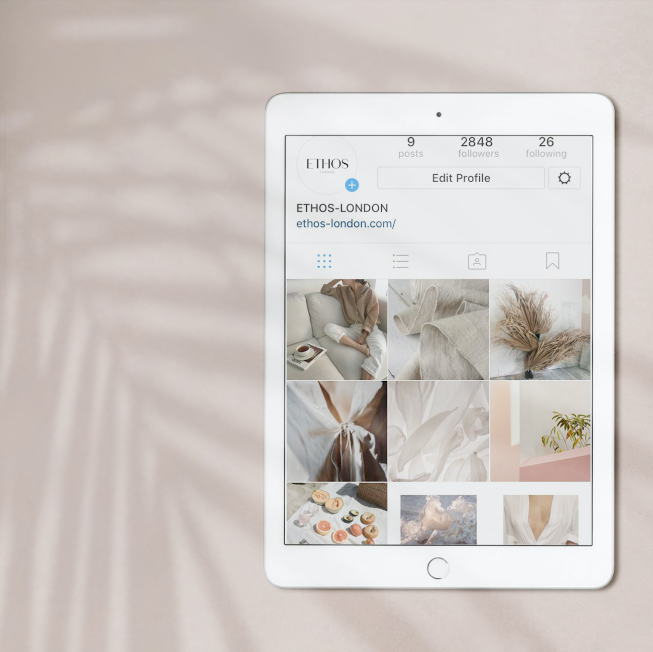 An example of Instagram feed design