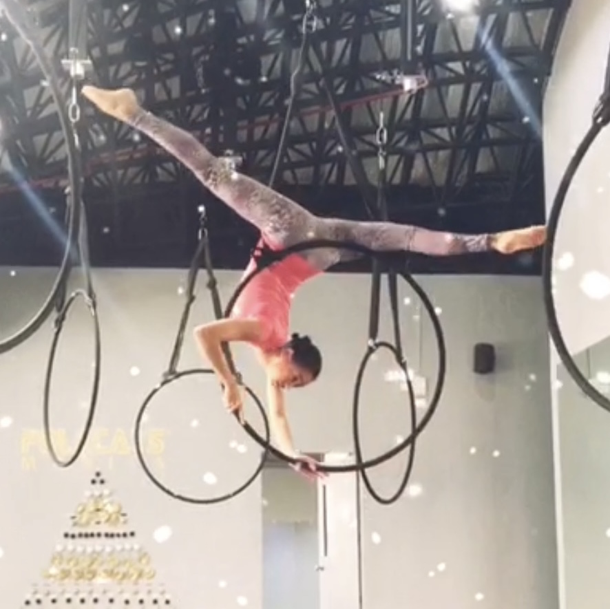 aerial hoop pose