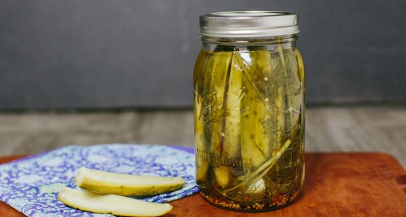 a jar of pickles