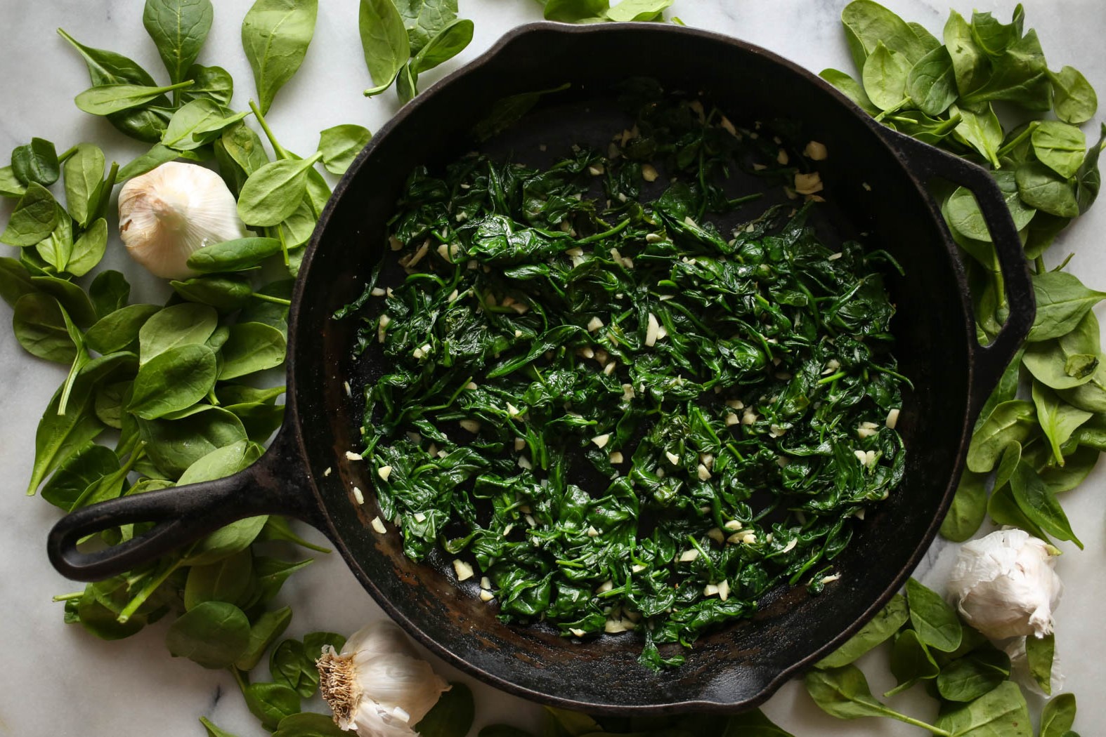 Spinach with garlic