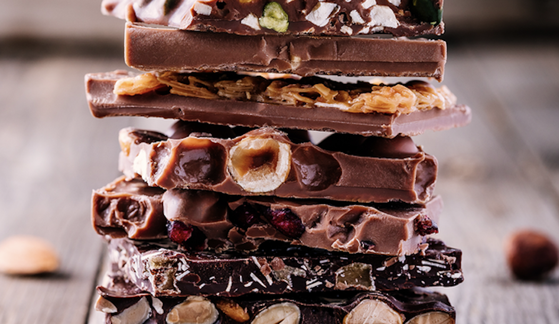 various chocolate bars