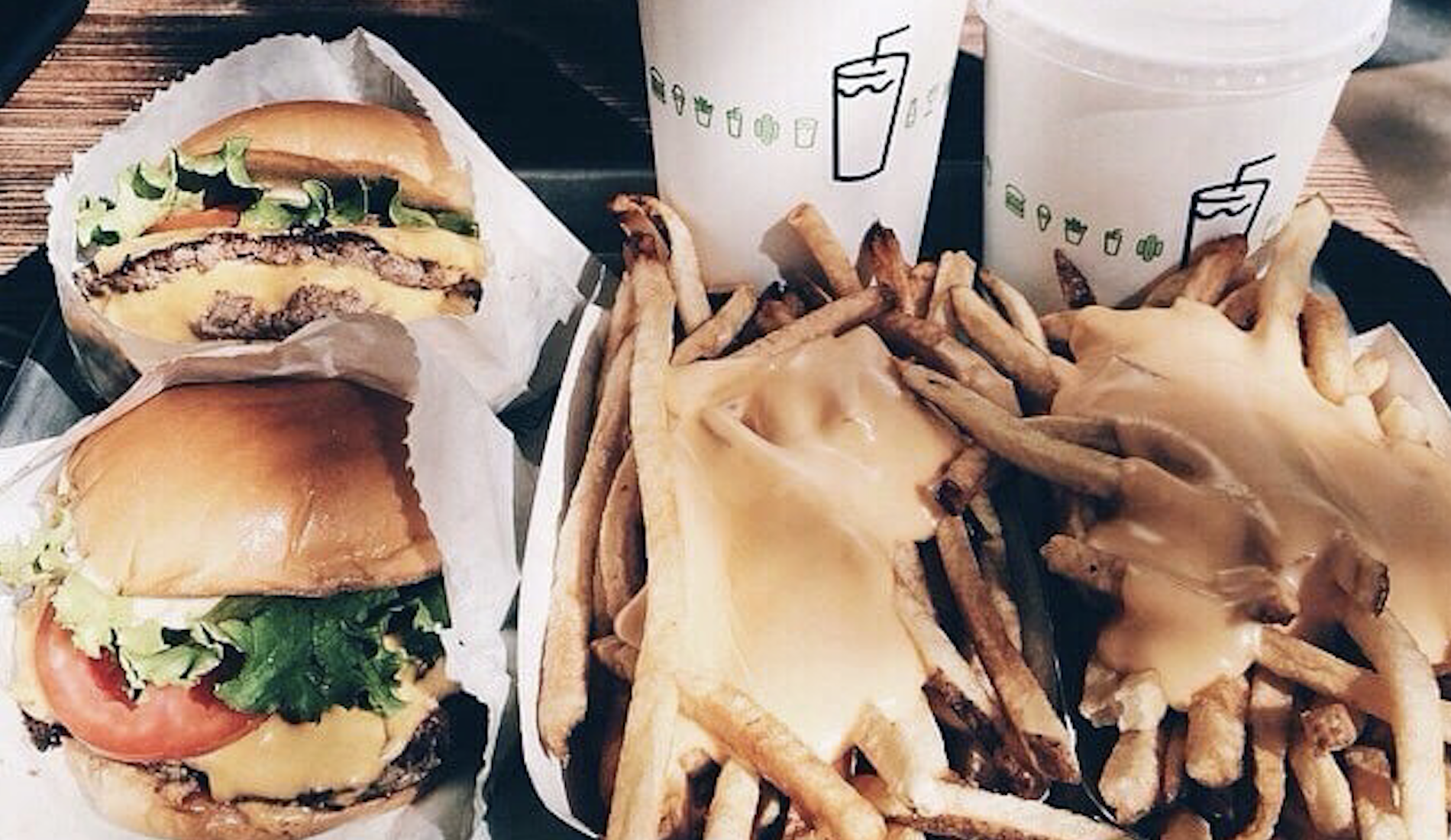 hamburgers and fries