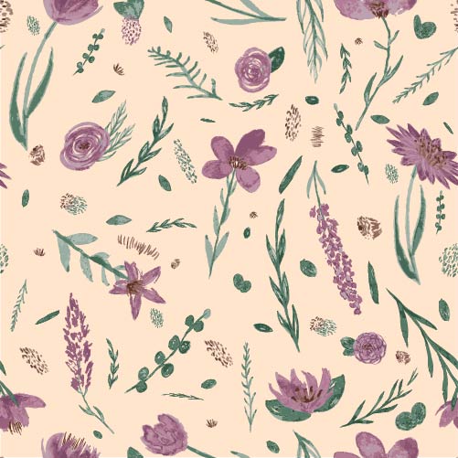 Somewhere Close To Me, a floral pattern inspired by 'Wildflowers' a song by Tom Petty