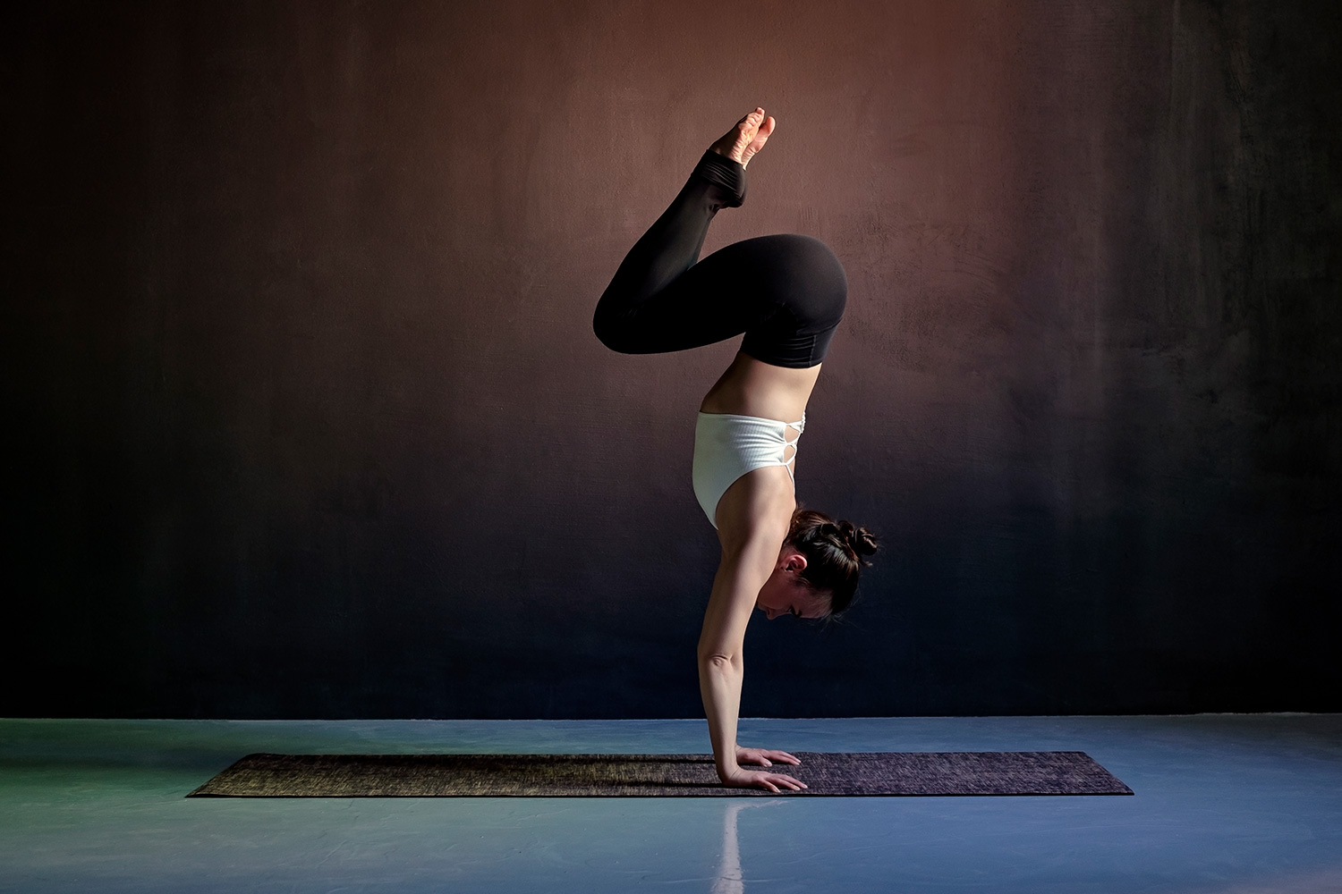 woman practicing yoga