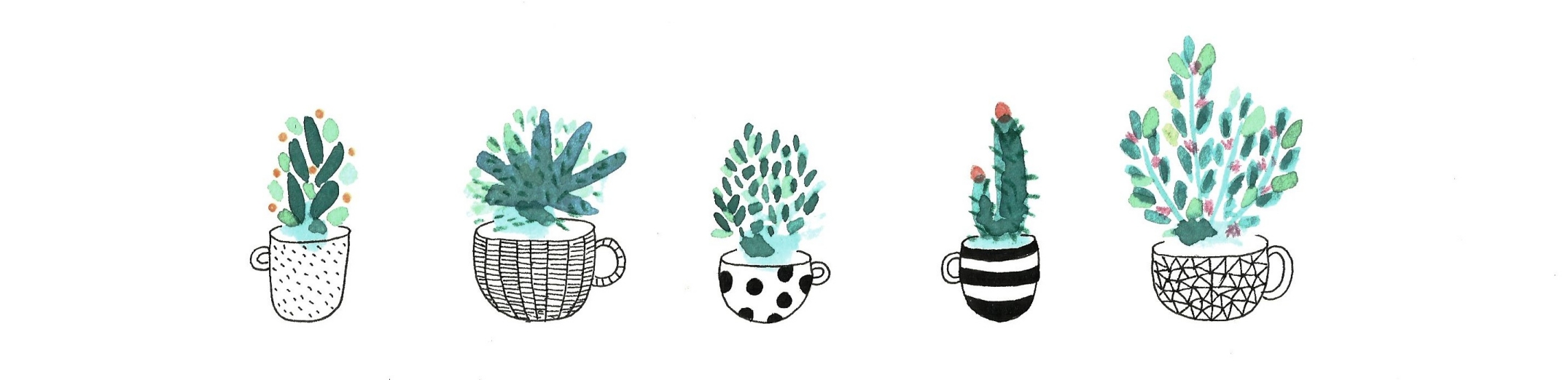 Animated potted plant banner