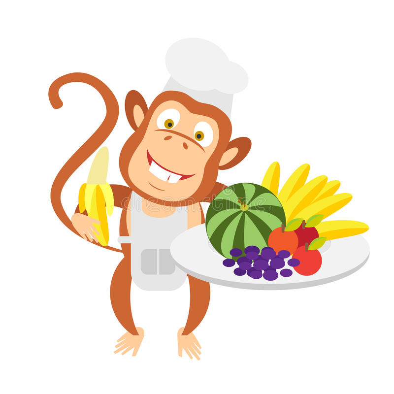 monkey serving food