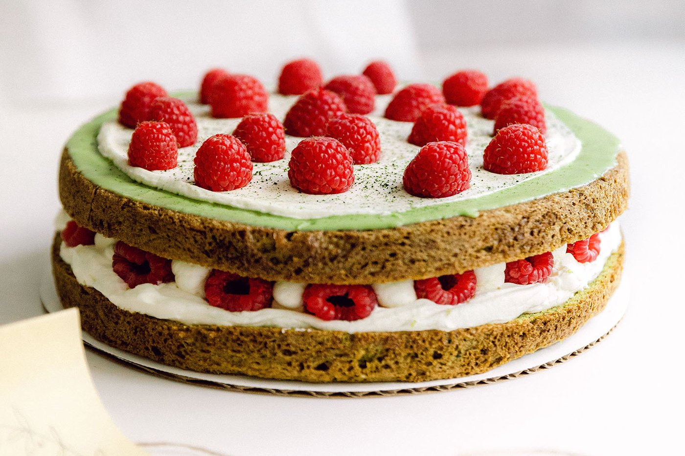 Matcha olive oil cake