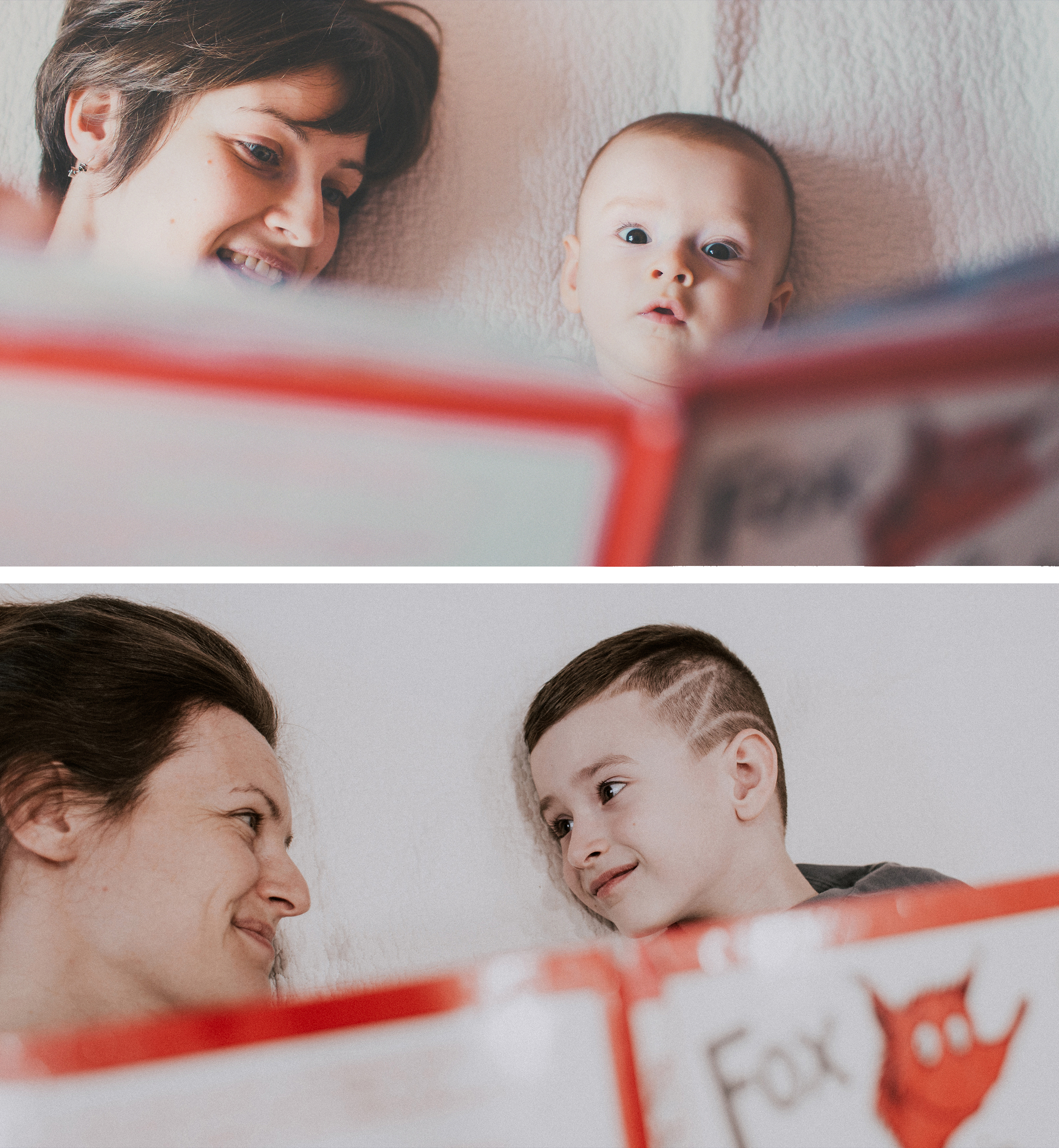 Mom reading to child