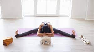 woman in resting yoga pose