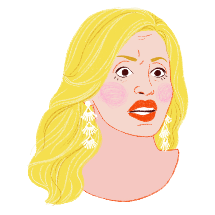 Camille Grammer illustration by Paige Muirhead