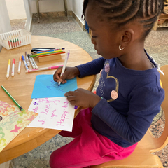 Child in Montessori classroom