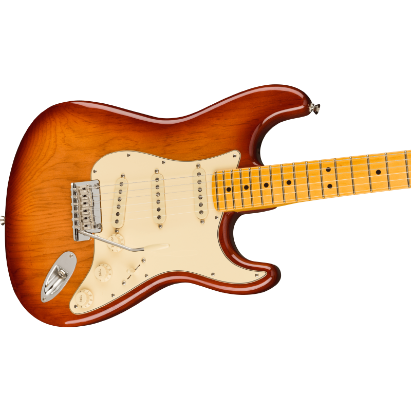 Fender Stratocaster sienna sunburst side view