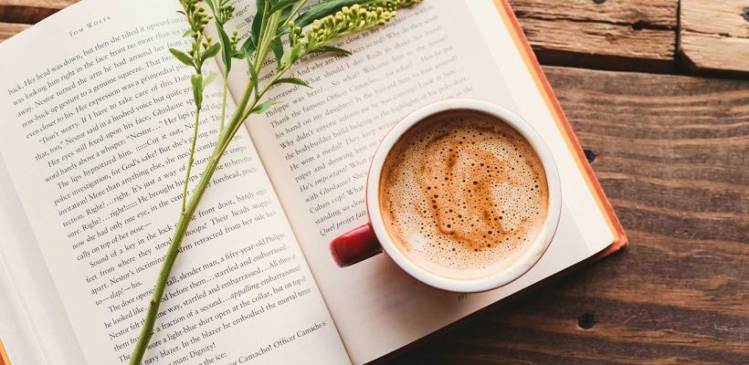 Book and coffee