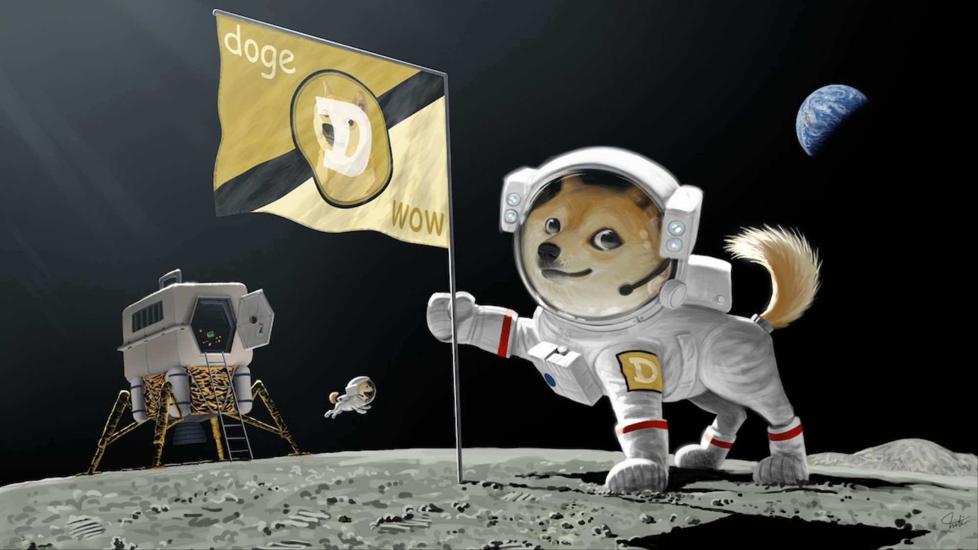Doges on a moon