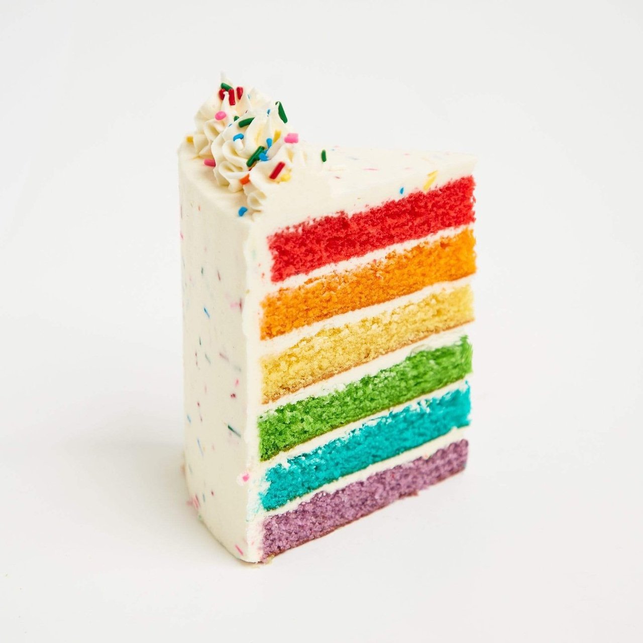 Slice of Rainbow Cake