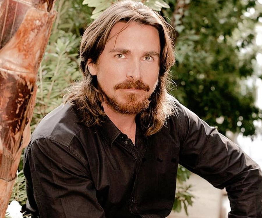 Christian Bale with long hair
