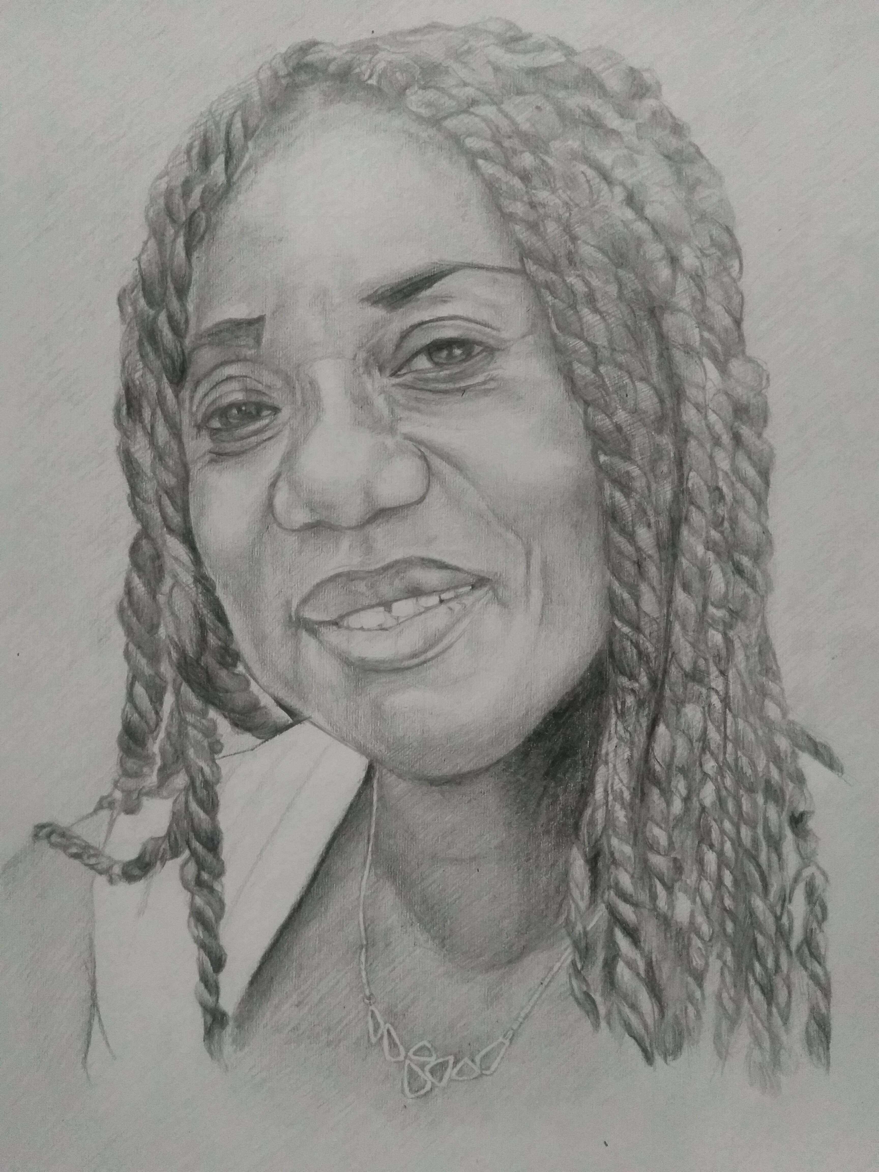 pencil portrait of a woman