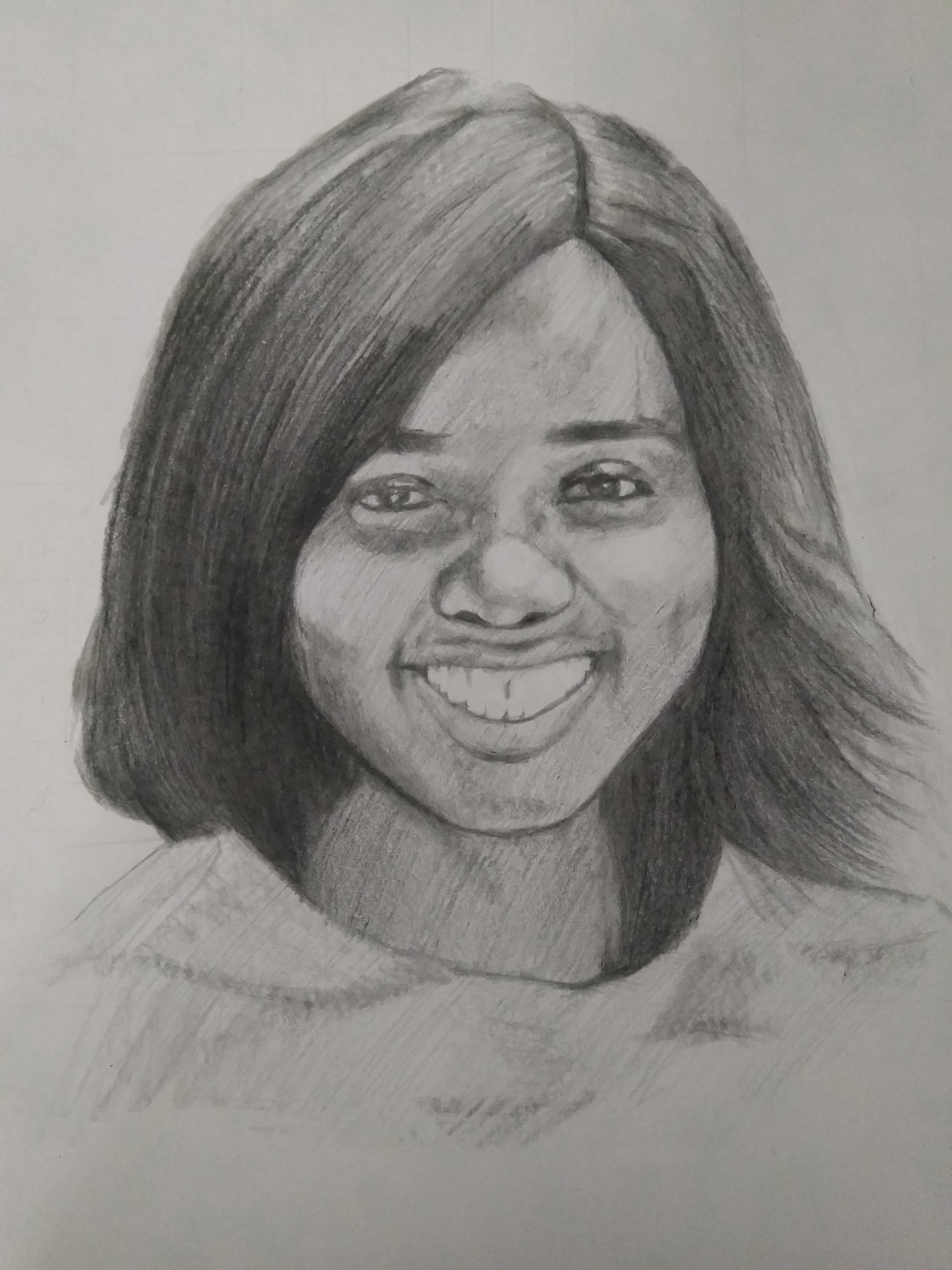 pencil portrait of a girl