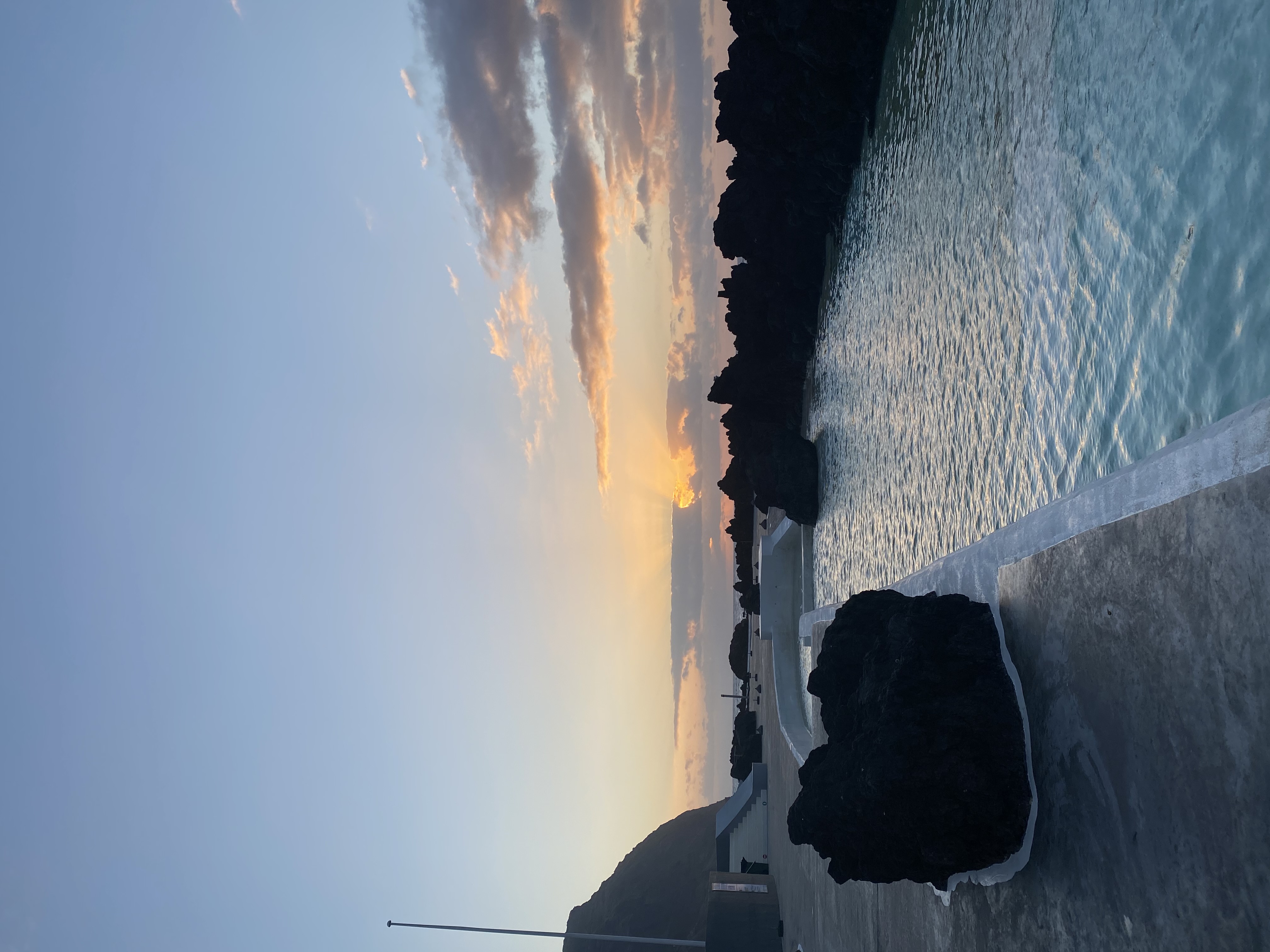 Sunset by Natural Pool