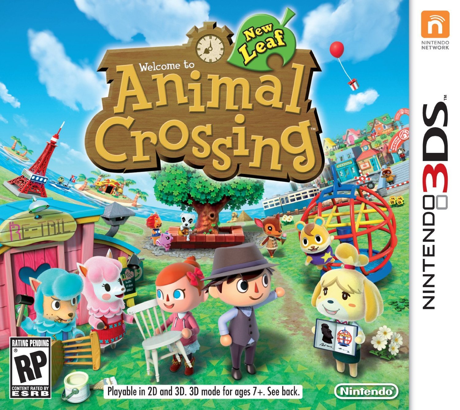 Animal Crossing New Leaf for Nintendo 3DS box art, official art