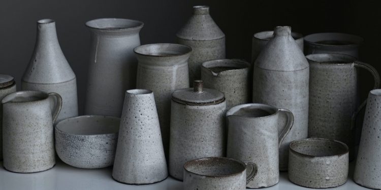 Selection of glazed pottery vessels