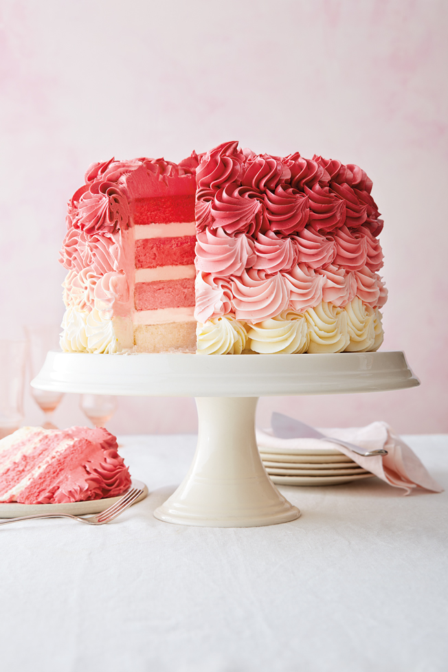 Pink Vanilla Ombre Cake